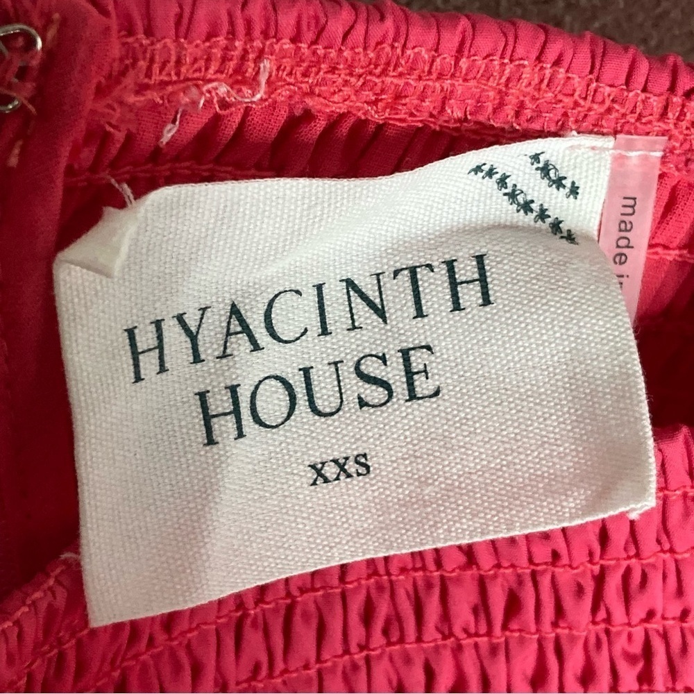 NEW Tuckernuck Smocked Midi Dress Women’s XXS Watermelon Pink Hyacinth House NWT - Picture 7 of 11